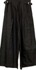 LOEFF UNITED ARROWS JAPAN. Black Serge Cropped Wide Leg Pants