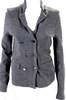 Joseph London. Gray Collared Long Sleeves Double Breasted Jacket