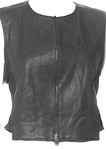 Mackage Montreal. Black Leather Long Sleeve Full Zip Collared Short Jacket