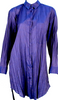 ISSEY MIYAKE Japan. Iridescent Purple Crinkle Pleated Woven Button-Front Tunic/Dress