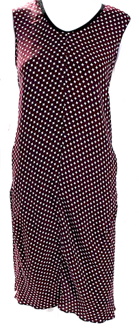 Etoile Isabel Marant Black Cotton Geometric Patterned V Neck Dress