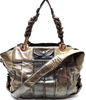 Chloe Paris. Distressed Green/Brown Tone Distressed Lambskin Leather Shoulderbag