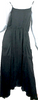 Ulla Johnson Black Satin Spaghetti Strap Midi Dress