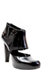 Loeffler Randall Womens Leather Round Toe Back Zip Heels Black Size 8.5B