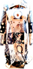 Ferragamo Italy. Multi Color Abstract Wool, Nylon Coat