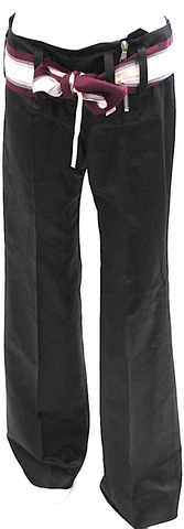 Jean Paul GAULTIER PARIS. Rib Switching Charcoal, Black Turtleneck Knit Top