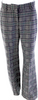 CHLOE PARIS. See by Chloe Gray Blue Flat Front Plaid Wide Leg Trousers