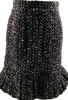 Chanel Paris. Black Tweed Wool, Nylon Skirt