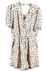 DOLCE&GABBANA ITALY. Cream/Black Polka Dot Silk Dress