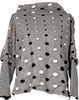 SENSOUNICO JAPAN. Black/White Cotton Dot Weave Sleeve Switching Shirt