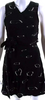 Proenza Schouler NY. Black Viscose/Acetate Blend Ripple Print Black Dress