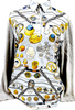 Hermes Paris. Light Blue Silk Scarf Motif Button Top