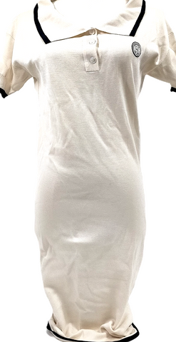 Maison Margiela MM6 Paris. Black Grey Denim Half Button Down Dress w/Back Pockets