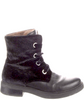 Barney's New York Black Leather/Velvet/Suede Combat Boots Size: 8