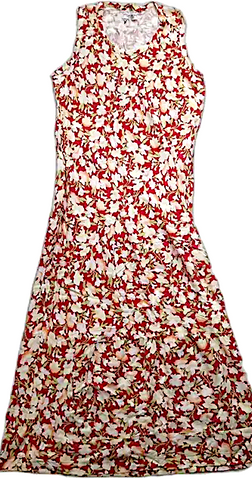 Azzedine Alaia PARIS. Cotton Spotted Pleated Cream Color Zip Up Knee Length Skirt