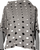 SENSOUNICO JAPAN. Black/White Cotton Dot Weave Sleeve Switching Shirt