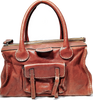 Chloe Paris. Phoebe Philo. Cognac Brown Leather XL Weekender Tote Bag / Shoulder Bag