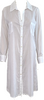 HUMANOID NETHERLANDS. Sister White Lightweight Cotton Long Sleeve Button Front Shirt Dress