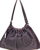 Gucci Italy. Brown Canvas Logo GG Large Hobo Style Shoulderbag