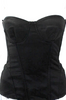 Dolce & Gabbana D&G ITALY. Black Cotton Back Zip Strapless Corset Top