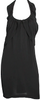 MIU MIU Italy. Black Crepe Pleated Detail Tie Neck Halter Sheath Dress