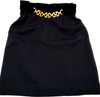 CELINE PARIS. Black Wool Skirt with Goldplated Hardware
