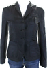 Prada Italy. Black Silk Twill Button Up Blazer Jacket