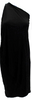 Jil Sander Black Silk Sleeveless Slanted Neckline Slip Snakeskin Pattern Cotton Casual Dress