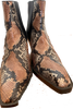 ACNE Studios Sweden. Tan/Brown Snakeskin Leather Ankle Boots Size: 39/9