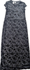 Donna Karan. DKNY. Vintage 90s Black Velour Burnout Dress