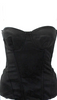 Dolce & Gabbana D&G ITALY. Black Cotton Back Zip Strapless Corset Top