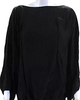 Etoile Isabel Marant Paris. Black Long Sleeve Scoop Neck Tie Front Top Black