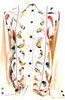 Hermes Paris. Multi Color Scarf Print Silk/Wool Top  SZ 38IT