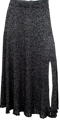 Maison Margiela Paris. MM6. Black Keyhole Accent Crew Neck Long Dress