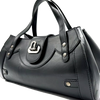 Chloe Paris. Black Leather Handbag Shoulderbag / Handbag Silver Hardware