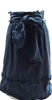 FENDI ITALY. BLACK COTTON TIE EMBELLISHED SKIRT