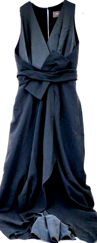 Ivan Grundahl Copenhagen. Black PolyTech Blend Midi Length Dress