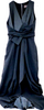 Maxmara Italy. Black PolyTech Midi Length Dress