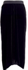 Isabel Marant Paris. Black Velvet Tursanne Asymmetric Midi Skirt