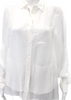ACNE Studios Sweden. White Vegan Silk Long Sleeve Button Down Blouse