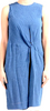 Maison Margiela Paris. NEW. NWOT. Blue Rayon/Acetate Blend Sleeveless Sheath Dress