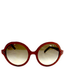 Chloe Paris. Womens Large Oval Gray/Brown Lens Sunglasses