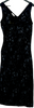 Ghost LONDON. TANYA SARNE. Black Viscose BodyCon Midi Dress