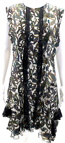 Dolce & Gabbana Italy. Black Nylon, Spandex, Acetate Stretch Flare Zip Skirt