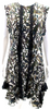 Chloe Paris. Multi-Color Sleeveless Round Neck Lace Pattern Dress