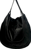 michiamo JAPAN. Black Lambskin Leather Hobo Style Shoulder Bag