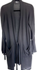 LOST & FOUND Ria Dunn, NEW/NO TAG. Black Ties Cotton Cardigan Top