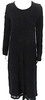 YOHJI YAMAMOTO JAPAN. MIDNITE NAVY FLORAL WOOL KNIT MAXI DRESS LONG SLEEVES