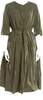 Hannoh Wessel ITALY. Dark olive Cotton Midi Flare Dress