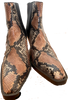 ACNE Studios Sweden. Tan/Brown Snakeskin Leather Ankle Boots Size: 39/9